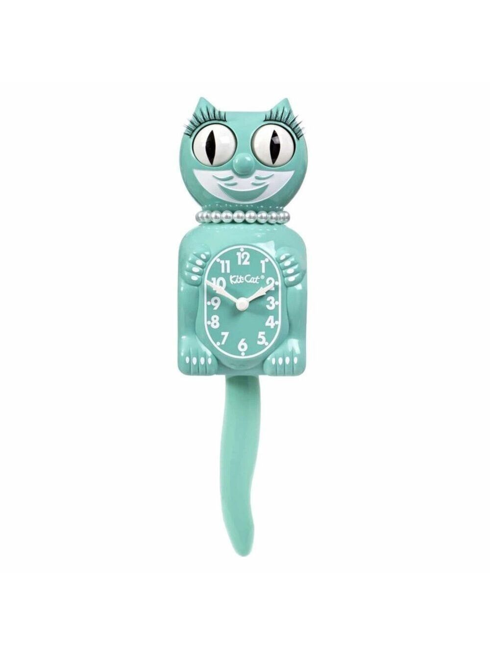 RETIRED Ocean Waves Green Lady KIT-CAT CLOCK KAT KLOCK